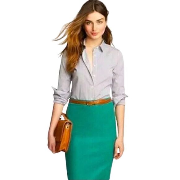 Vintage Womens Green Pencil Skirt - Picture 1 of 7